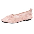 thumbnail image 4 of ShiShine Women's Ballet Flats Pointed Toe Slip on Lace Ballerina Flat Comfortable Wedding Casual Dressy Floral Flats Shoes, 4 of 8