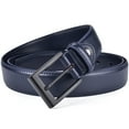 thumbnail image 3 of Beltox Men Blue Belt Casual Dress Jeans 1.25” Wide w Black Buckle 40, 3 of 6