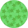 thumbnail image 1 of Ahgly Company Machine Washable Indoor Round Transitional Lime Green Area Rugs, 5' Round, 1 of 7