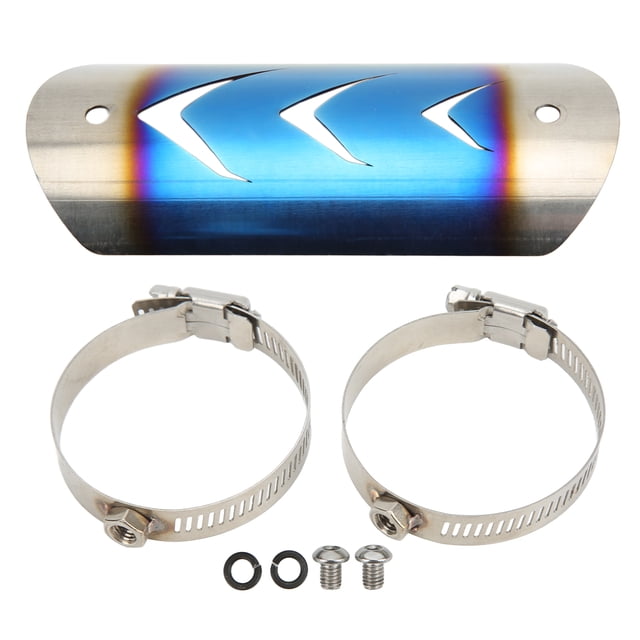 Exhaust Heat Shield Cover,Exhaust Muffler Pipe Protector Stainless Steel Heat Shield Cover Universal For Motorcycle