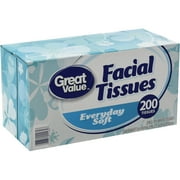 Great Value Everyday Soft Facial Tissues, 200 Count