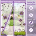 thumbnail image 2 of 35 x 83 In Magnetic Mesh Screen Door – Fly & Mosquito Bug Curtain for Front, Back, and French Doors, Temporary Hanging Door Screen, Purple, 2 of 7
