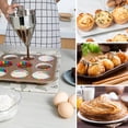 thumbnail image 3 of Stainless Steel Pancake Batter Dispenser, Funnel Dispenser with Stand for Baking Pancake Batter Dispenser, Multi-Caliber Stainless Steel Funnel Cake Dispenser, 3 of 5