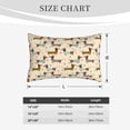 thumbnail image 4 of Daiia Dachshund Dog Bedding Waterproof Pillow Protector Zippered Queen – Bed Bug Proof Pillow Encasement-14"x20", 4 of 6