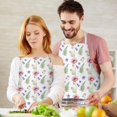 thumbnail image 3 of Pioneer Flower Floral Print Pattern Apron for Women and Men, Cotton Linen Waterproof with Pockets, Adjustable, 33x27 Inch for Kitchen, Gardening, BBQ, Salon, 3 of 6