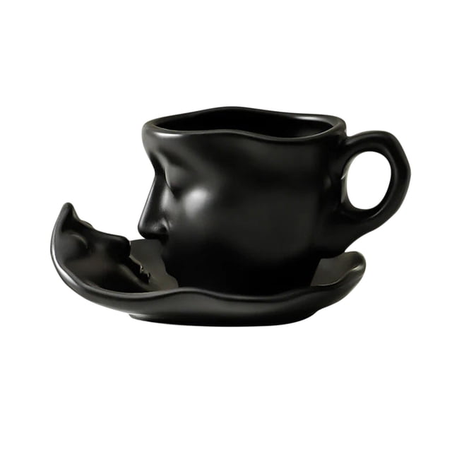 Coffee Gift Set,Tea Cup Set Facial Art Personalized Ceramic Concentrated Beauty Style Black Tea Coffee Cup Valentines Day Wedding Gift Tea Gift Sets,Tea Gift Set,Coffee Cups Ceramic