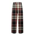 thumbnail image 6 of SnnmBlm Men's Cotton Super Soft Flannel Plaid Pajama Pant Black 3XL, 6 of 7