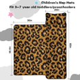 thumbnail image 5 of Black and Orange Leopard Print Teens Toddler Nap Mat with Pillow, Sleeping Mat Bag for Preschool Daycare 60"x20", 5 of 6