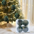 thumbnail image 2 of 4-Piece Flocked Christmas Ball Ornaments Set - 2.36" Fuzzy Christmas Tree Decorations, Holiday Xmas Party Hanging Balls for Tree, Home, Wedding & Festive Events, 2 of 6