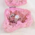 thumbnail image 3 of Koyal Wholesale Blush Pink Crystal Geode Round Ring Box, for Proposal, Engagement, Keepsake, Agate, Quartz, 3 of 5
