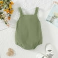 thumbnail image 7 of Odeerbi Infant Boys Girls Clothes Corduroy Embroidered Rompers Summer Jumpsuits Baby Cute Suspender Bodysuit Sleeveless Short Crawling Onesie Green, 7 of 7
