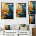 thumbnail image 4 of Designart "Gold Teal Abstract VORTEXs I" Abstract Floater Framed Canvas Print, 4 of 7