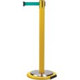 thumbnail image 1 of Free-Standing Crowd Control Barrier, Steel, 35" H, Green Tape, 7' Tape Length, 1 of 1