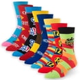 thumbnail image 2 of Crazy Socks – Snack Food Value Pack – 8-Pack Novelty Crew Socks for Men, Women & Teens – Colorful, 2 of 6