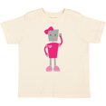 thumbnail image 3 of Inktastic Cute Robot, Girl Robot, Pink Robot with Ribbon Girls Toddler T-Shirt, 3 of 5