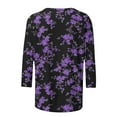 thumbnail image 4 of LiMoi Summer Tops for Women 2025 Trendy Dressy 3/4 Length Sleeve Womens Tops Plus Size Tops Summer T Shirts Graphic Tees New Arrivals, 4 of 7