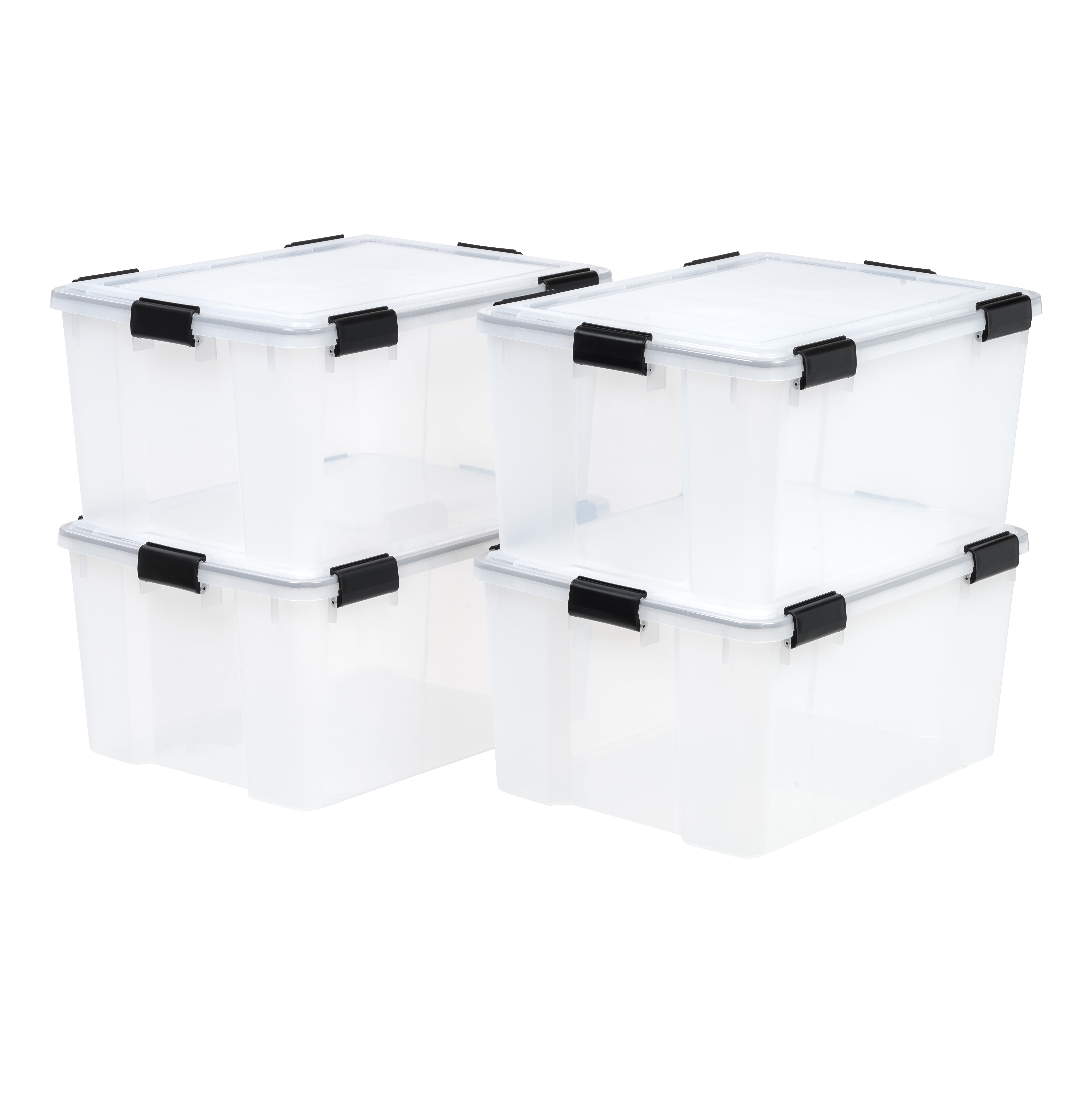 IRIS USA 62Qt WEATHERTIGHT Storage Box with Latches, 4 Pack Images IRIS USA 62Qt WEATHERTIGHT Storage Box with Latches, 4 Pack