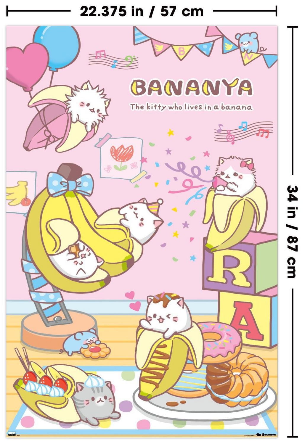 Bananya - Party Wall Poster, 22.375" x 34"