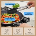 thumbnail image 6 of GORILLA GRIP Set of 2 Stainless Steel Heat-Resistant Kitchen Tongs, 7 and 12 Inch, Black, 6 of 10