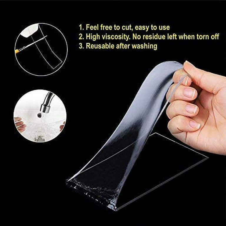 ZMUAXUAN Nano Tape Clear Double Sided Adhesive Mounting Tape Heavy Duty  Removable,Strong Picture Hanging Strips Wall Hangers,Sticky Tack Gel Putty  Glue for Poster,Photo,Mirror,Carpet(9.85 Ft-3 Pack) - Yahoo Shopping
