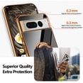 thumbnail image 2 of Googleh Pixel7a Case Slim Thin Finger Ring Stand Electroplated Silicone Soft Flexible TPU Frame Shock-Absorption Bumper Cover Phone Cases-Black, 2 of 13