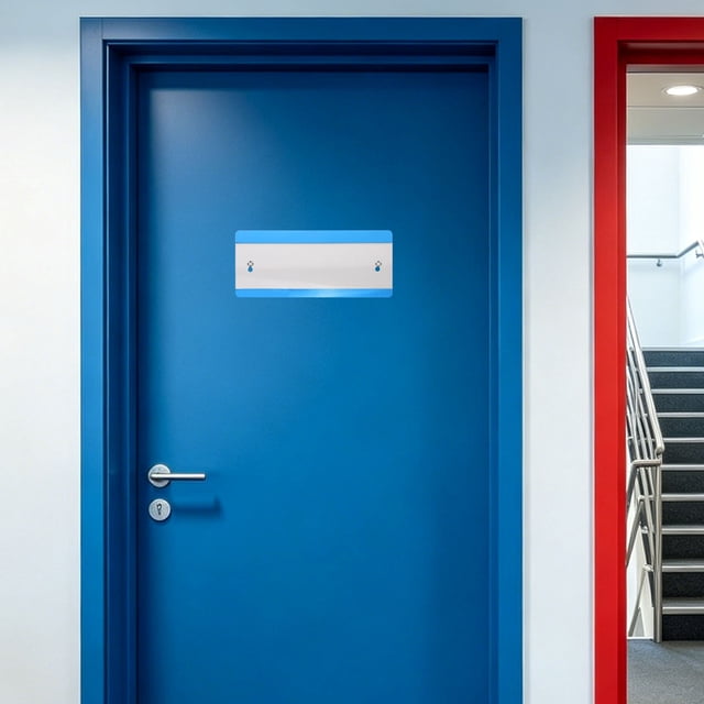 PAMINGONO 2Ud Señal Metálica Para Oficina Con Superficie Resistente Y Fácil De Actualizar Para Puertas