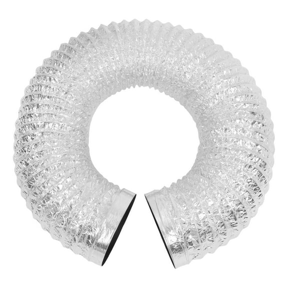 SEWCHICS Smoke Extraction Aluminum Foil Dryer Vent Hose Silver 1Pack