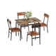 thumbnail image 2 of 5 piece dining mesa set para 4 - kitchen mesa y sillas con heavy duty metal frame y cushioned asientos - space saving dinette muebles para small space apartments, 2 of 8