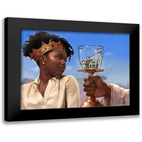 Muhammad, Salaam 14x12 Black Modern Framed Museum Art Print Titled - In His Image