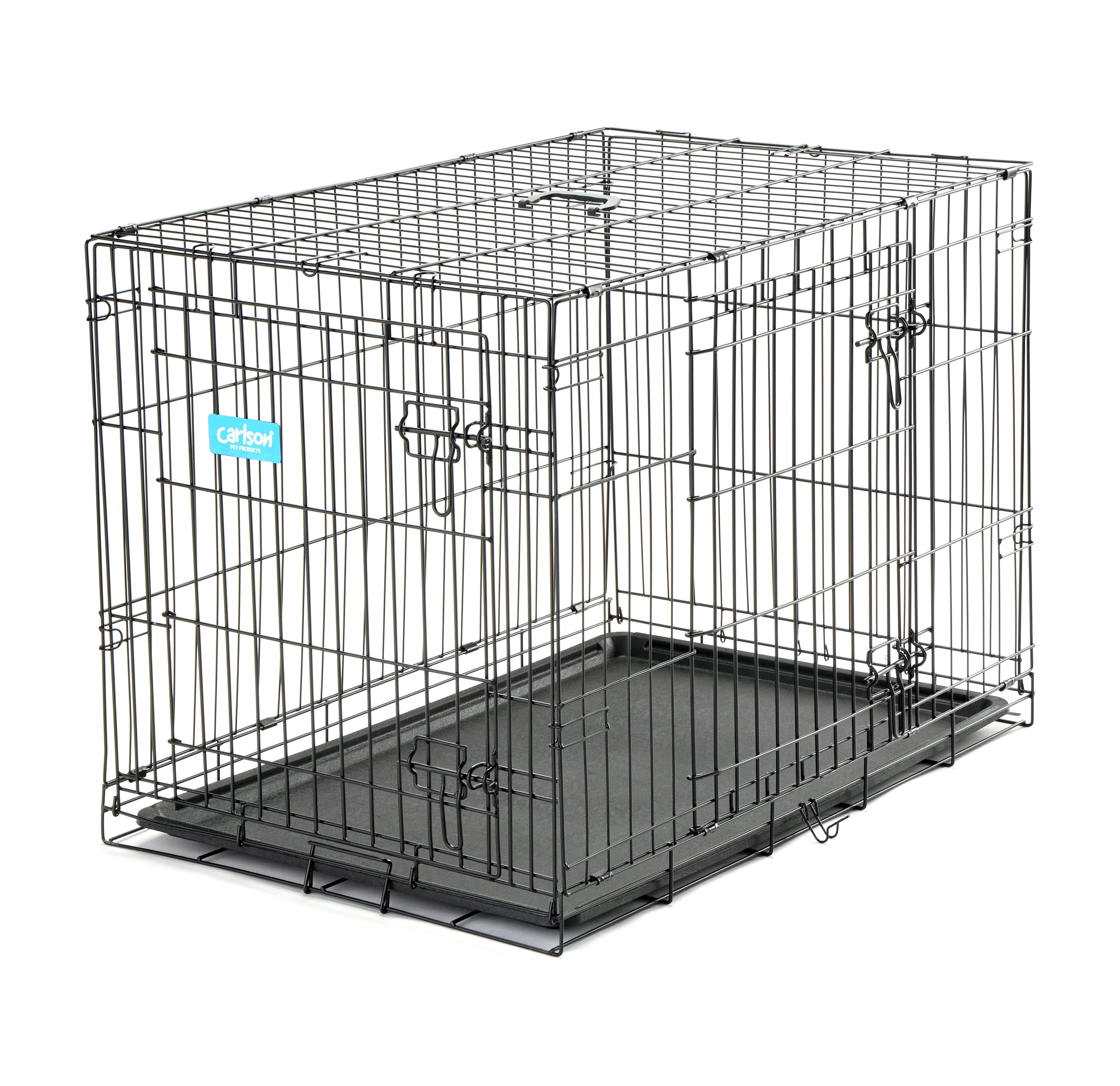 Carlson Pet Products Double Door Wire Crate with Divider, Intermediate, 36" L