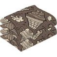 thumbnail image 2 of SKYSONIC Ice Cream Brown Ultra Soft 2 PCS Towel Set, Highly Absorbent Hand Towels, 16"x28" Cotton Towels for Bathroom Hotel Gym Travel, Ideal for Daily Use, 2 of 7