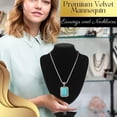 thumbnail image 3 of Flexzion 6 Pack Modern Black Velvet Rectangular Necklace Display Stand - 11 Inch Jewelry Stand for Home, Boutique & Trade Shows - Holds Necklaces Up to 22 Inches, 3 of 9