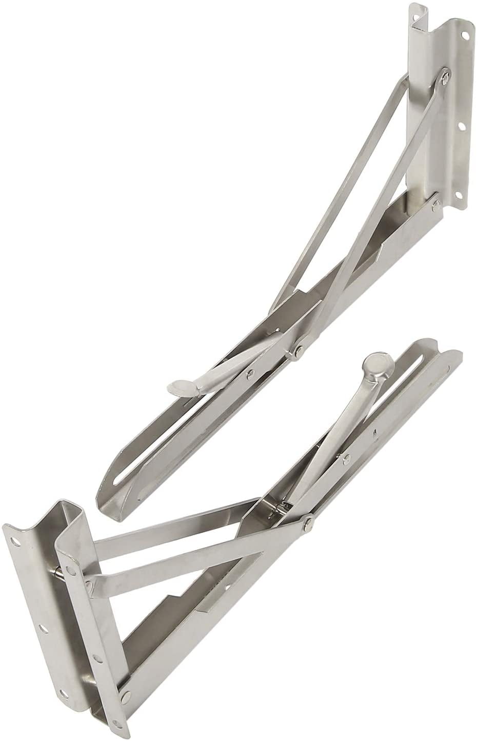 8"-18" RealPlus 4Pcs of Stainless Triangle Folding Bracket with Release Arm 