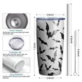 thumbnail image 6 of 20oz Tumblers Halloween Bat Pattern Stainless Steel Vacuum Insulated Double Wall Travel Tumbler Cups Mug with Lid and Straw,Cleaning Brush for Cold & Hot Drinks, 6 of 7