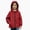 Red, variant on HAOTAGS Kids Outdoor Rain Jacket (5-16) Long Sleeves Waterproof Zipper Hooded Oxford Cloth Windbreaker with Pockets Pink Size 7