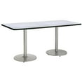 thumbnail image 3 of KFI Studios Mode 3.5' x 6' Dining Table, Grey Nebula, Silver Base, 3 of 3