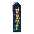thumbnail image 2 of Pack of 6 Dark Blue "Dynamite Award" School Award Ribbon Bookmarks 8", 2 of 2