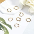 thumbnail image 6 of 32pcs Golden Hoop Earrings for Women Men 15mm Hypoallergenic Stainless Steel Ring Earring 1x0.7mm Pin Small Hoop Earrings Set Earwires Components Golden, 6 of 9