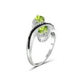 thumbnail image 2 of 3/4 Carat T.G.W. Peridot And Black & White Diamond Accent Sterling Silver Ring, 2 of 4