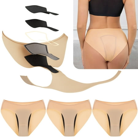 

SHUDAGENG Womens Underwear Nylon Solid Panties for Women Briefs New Arrivals Comfy Hipster Seamless Underwear [Buy 2 Get 3] Beige S