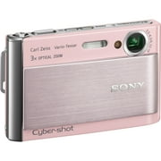 Angle View: Sony Cyber-shot DSC-T70 8.1 Megapixel Compact Camera, Pink