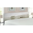 thumbnail image 2 of Landscape Headboard, Boat on the Lake Silhouettes Trees on Water Sky Nature Themed Art, Upholstered Decorative Metal Bed Headboard with Memory Foam, King Size, Eggshell Brown Orange, by Ambesonne, 2 of 4