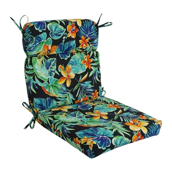 Blazing Needles 20-inch by 42-inch Polyester Patterned Outdoor Seat/ Back Chair Cushion