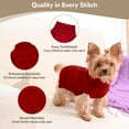 thumbnail image 3 of 2 Pack Dog Sweaters for Small Dogs Winter Turtleneck Pullover Cable Knit Fleece Stretch Puppy Doggie Chihuahua Toy Poodle Yorkie Pomeranian Boy Girl Pet Clothes (S, Pink & Purple), 3 of 7