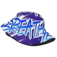 thumbnail image 2 of ZICANCN Bucket Hat -Letters English Unisex Print Double-Side-Wear Bucket Hat for Fishing Beach Outdoor, 2 of 5