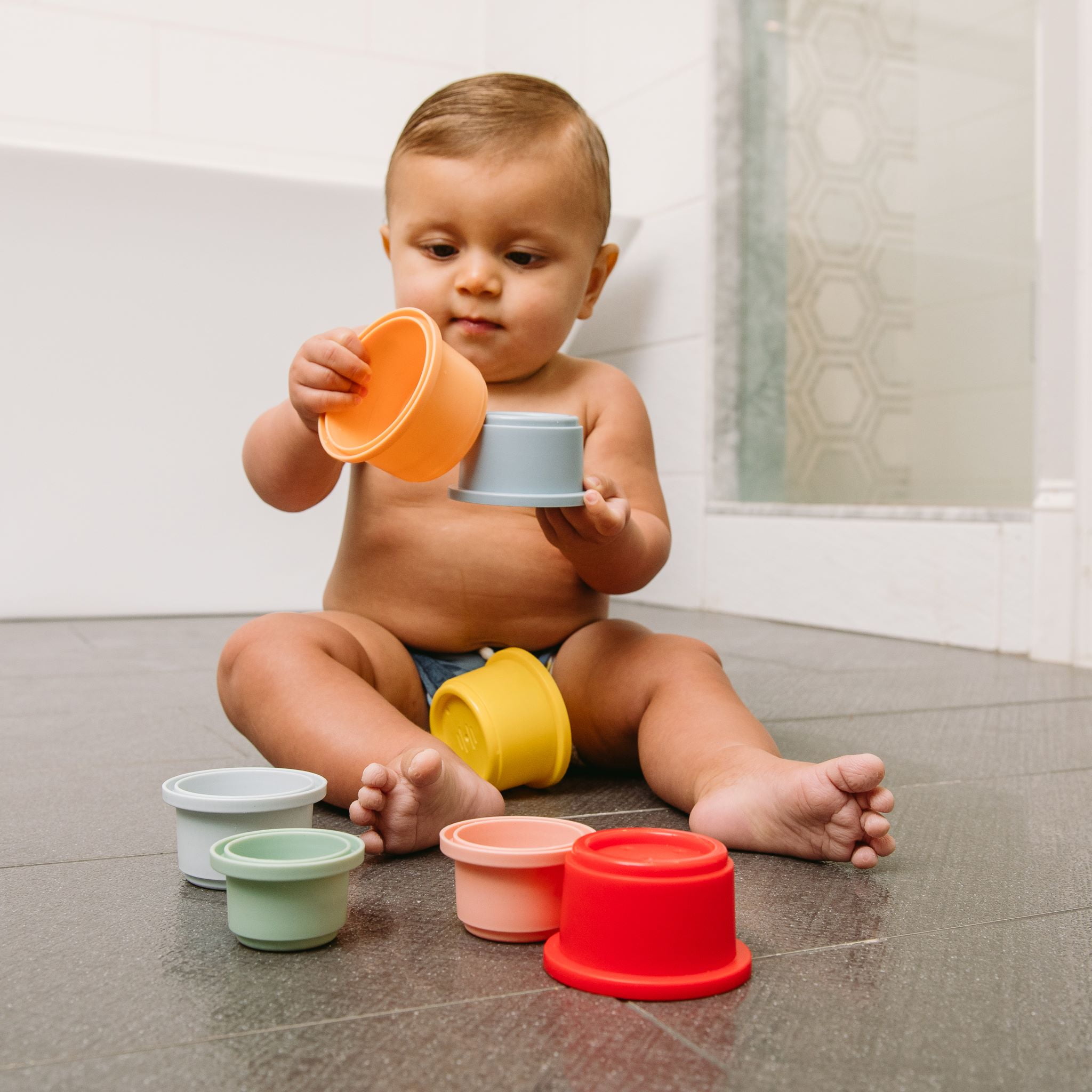 Stacking Play Cups Bath Toys for Toddlers