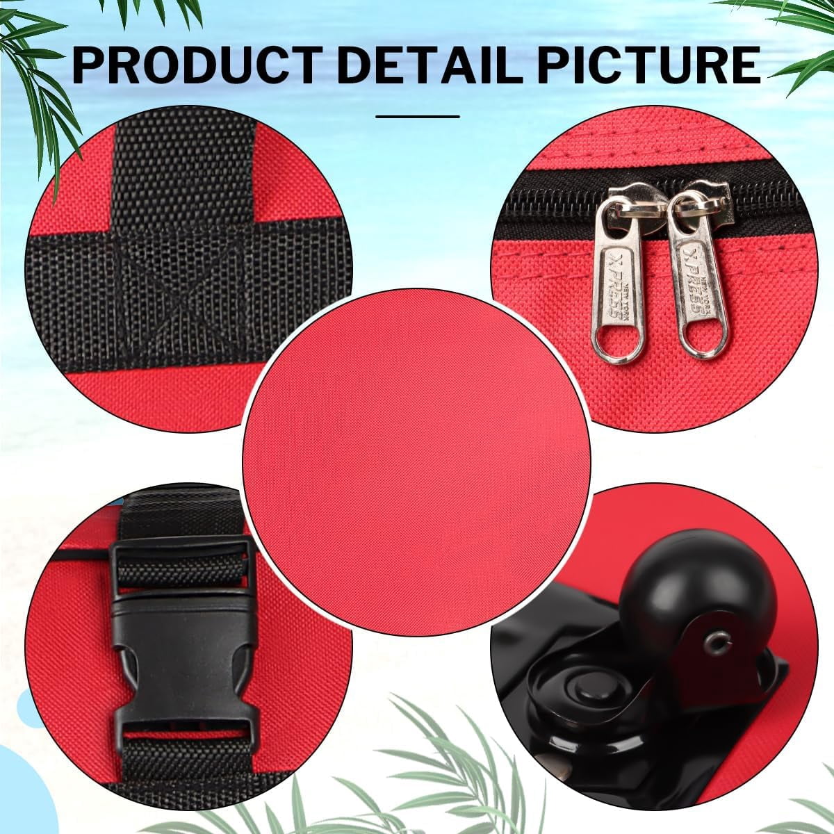 30" 36" 40" Rolling Wheeled Duffel Bag Spinner Luggage Expandable (Red, 36")