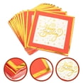 thumbnail image 4 of KAKOWELY 16 servilletas de papel con estampado en caliente para fiestas de cumpleaños, bodas y festivales (rojas), 4 of 4