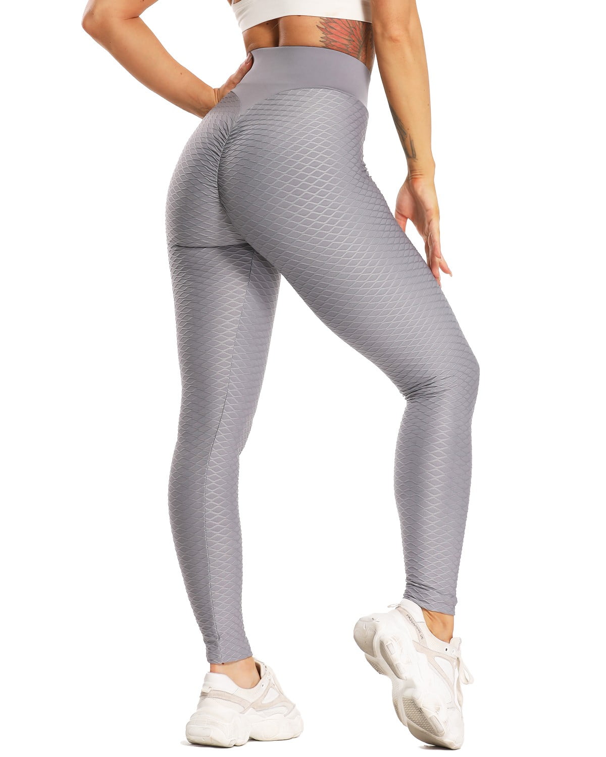 SEASUM Women High Waisted Yoga Pants Workout Butt Lifting Scrunch Booty  Leggings Tummy Control Anti Cellulite Textured Tights : :  Clothing