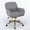 Gray, variant on PORKISS Vanity Chair with Back, Home Office Chair, Ergonomic Home Desk Chair with Artificial Rabbit Hair, Adjustable Swivel Task Computer Chair with Arm, Wheels, Beige